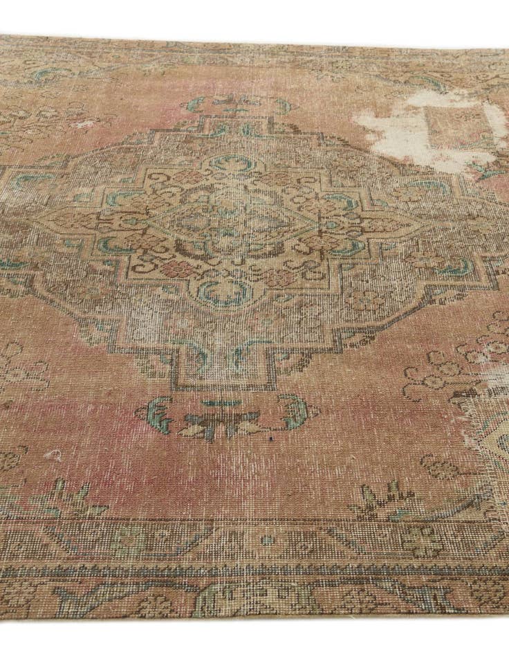 Detail image of  6' 7 x 9' 10  Hand Knotted Ultra Vintage Persian Wool Rug