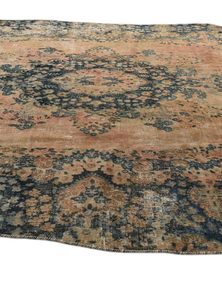 Detail image of  8' 6 x 12'  Hand Knotted Ultra Vintage Persian Wool Rug