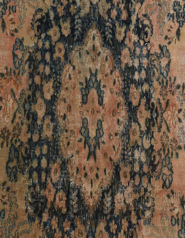 Detail image of  8' 6 x 12'  Hand Knotted Ultra Vintage Persian Wool Rug