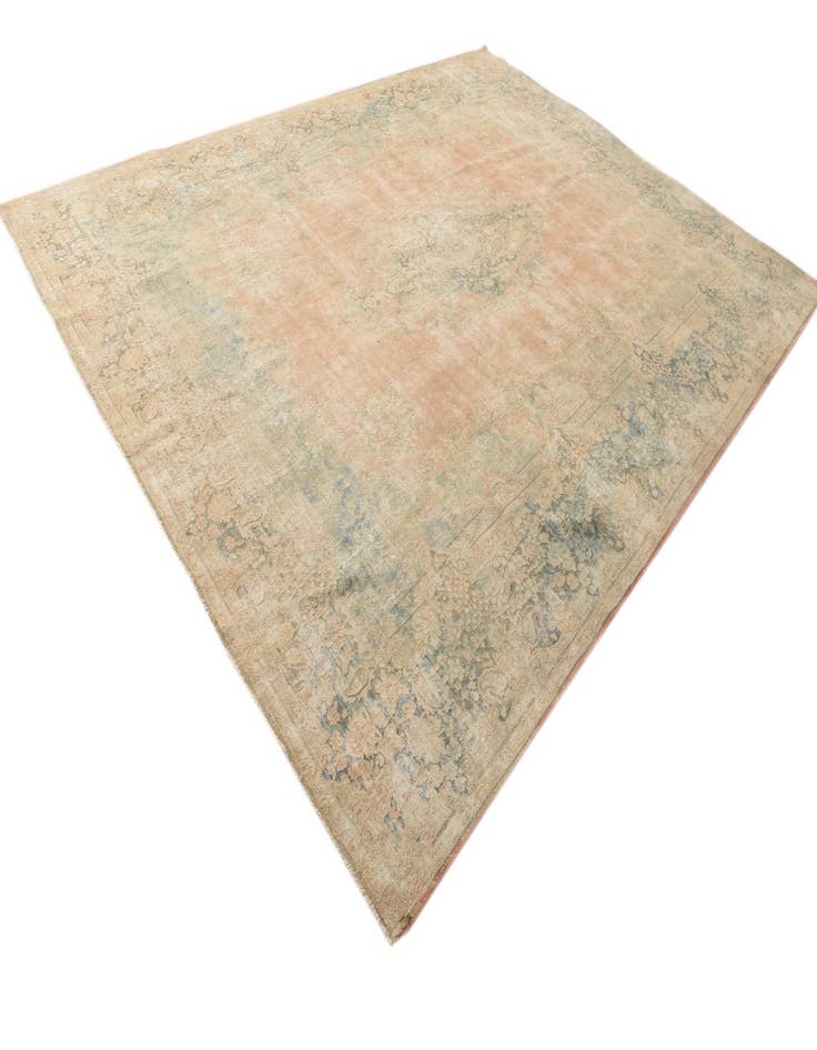 Detail image of  9' 10 x 13'  Hand Knotted Ultra Vintage Persian Wool Rug