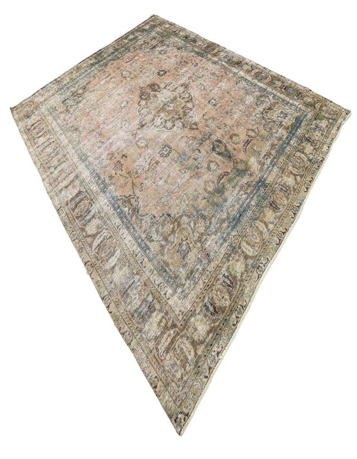 Detail image of  9' 10 x 12' 10  Hand Knotted Ultra Vintage Persian Wool Rug