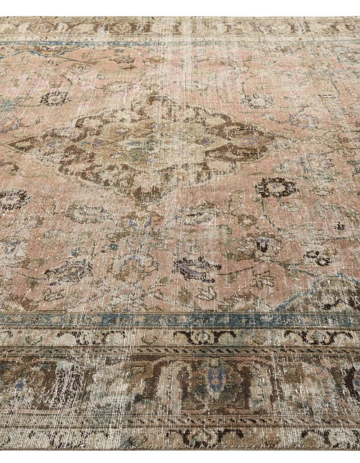 Detail image of  9' 10 x 12' 10  Hand Knotted Ultra Vintage Persian Wool Rug