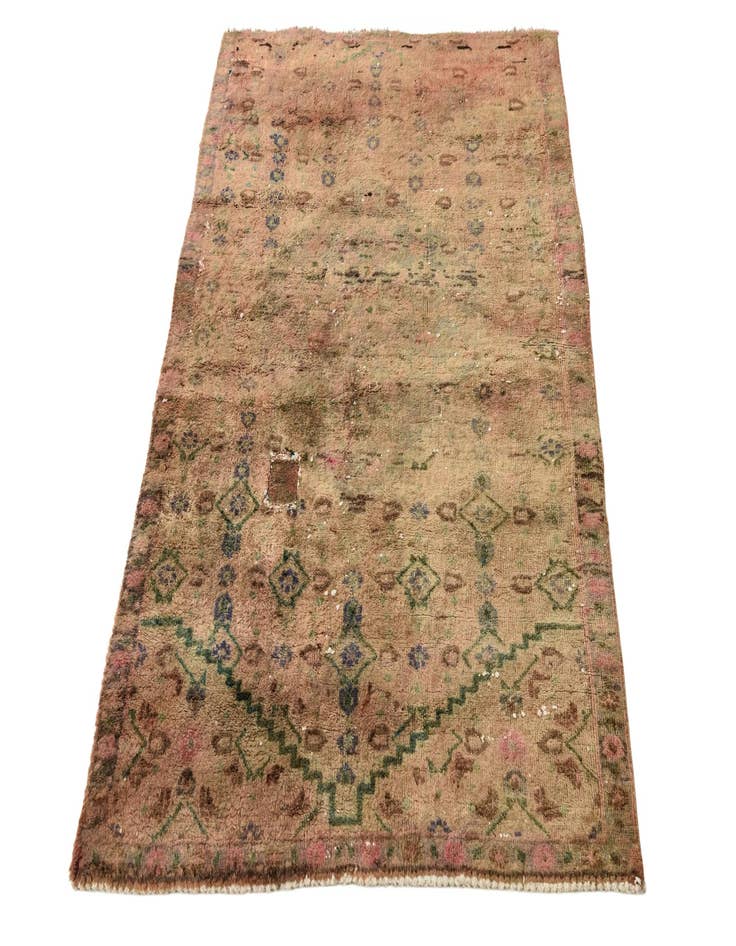 Detail image of  3' 1 x 4' 9  Hand Knotted Ultra Vintage Persian Wool Rug