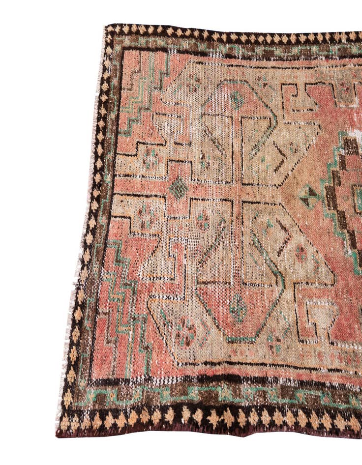 Detail image of  3' 5 x 6'  Hand Knotted Ultra Vintage Persian Wool Rug