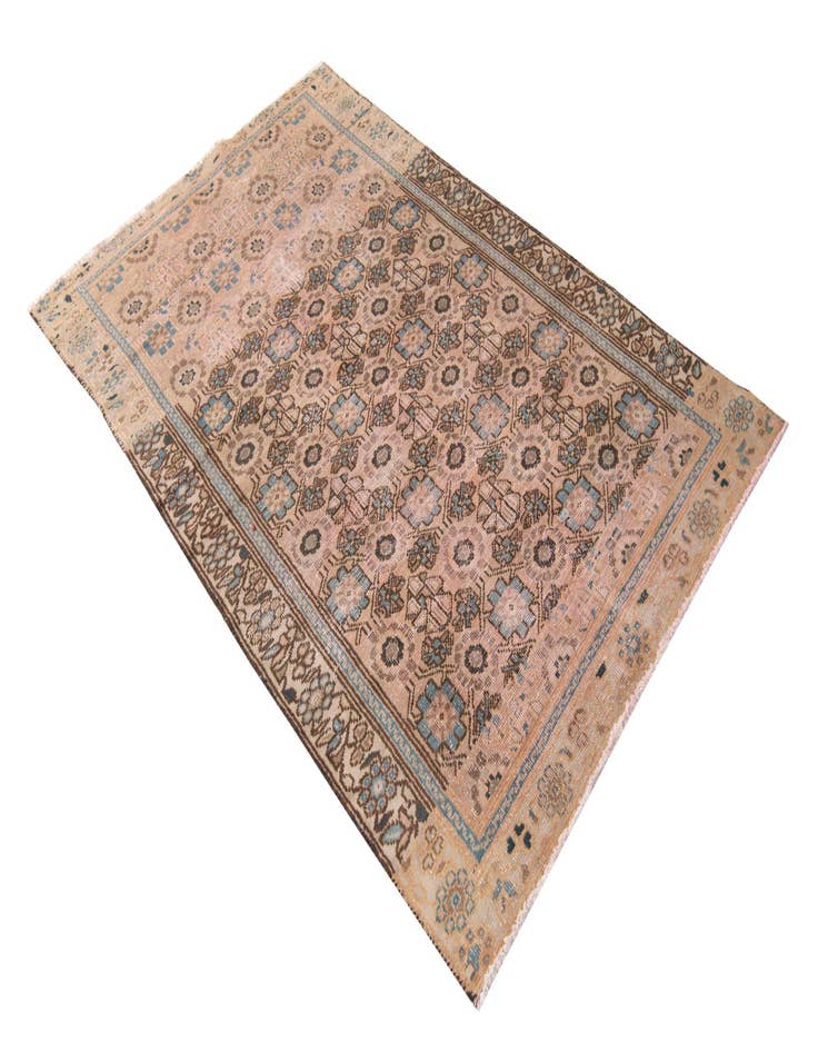 Detail image of  3' 10 x 6' 2  Hand Knotted Ultra Vintage Persian Wool Rug