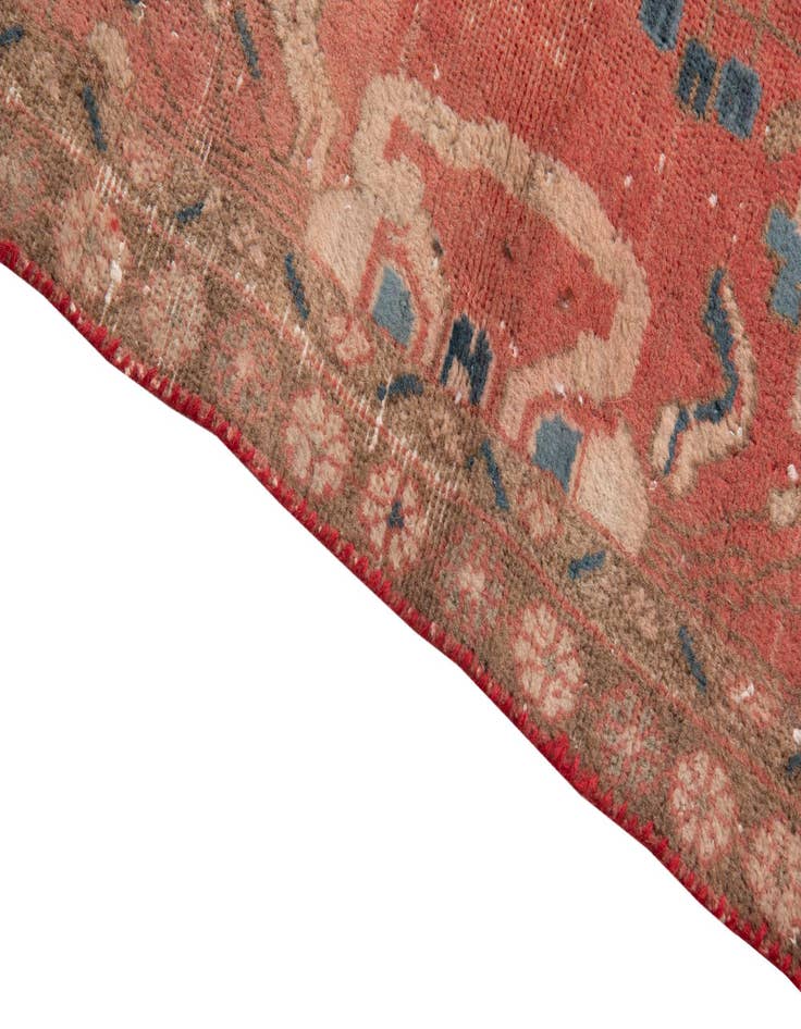 Detail image of  3' 4 x 4' 6  Hand Knotted Ultra Vintage Persian Wool Rug