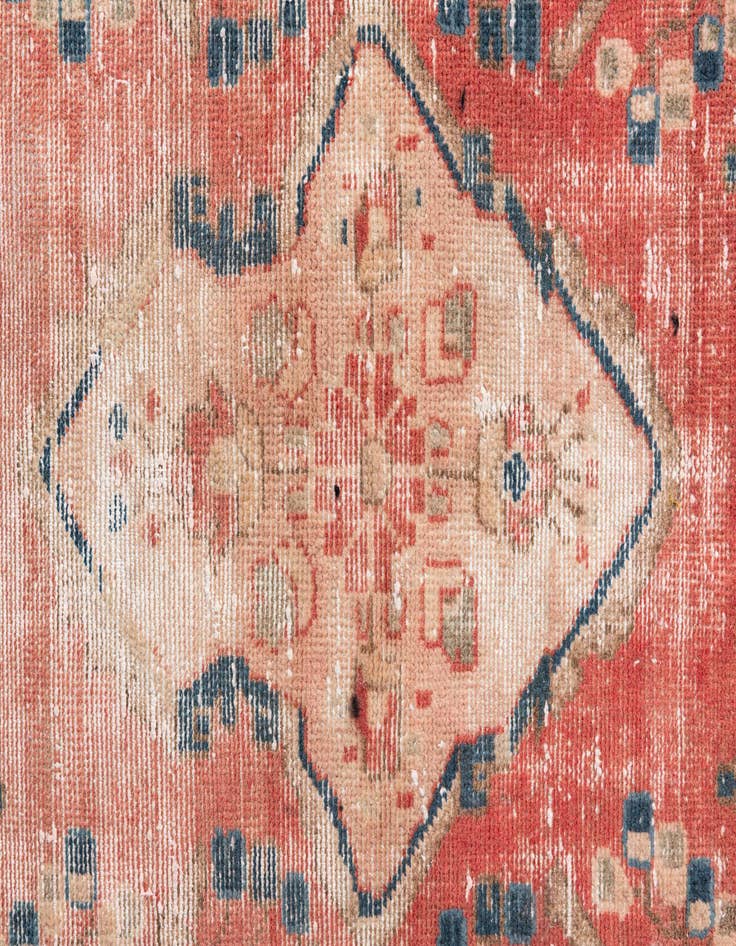 Detail image of  3' 4 x 4' 6  Hand Knotted Ultra Vintage Persian Wool Rug