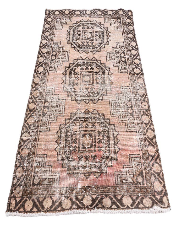 Detail image of  3' 7 x 6'  Hand Knotted Ultra Vintage Persian Wool Rug