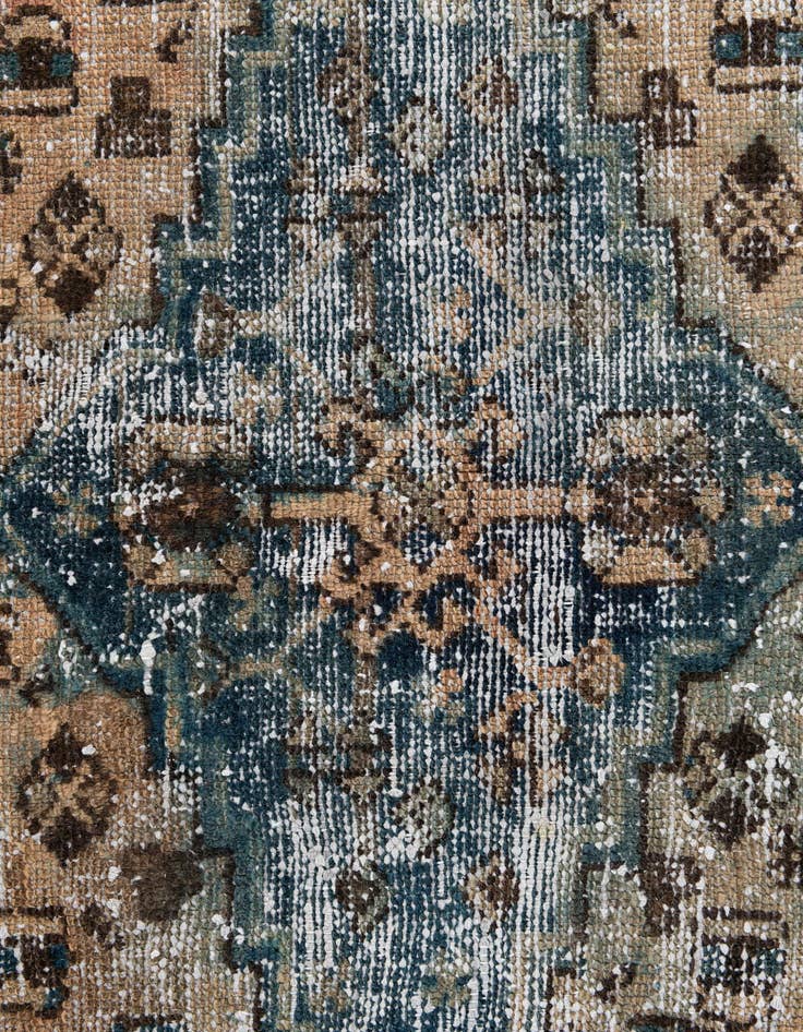 Detail image of  4' 1 x 6'  Hand Knotted Ultra Vintage Persian Wool Rug