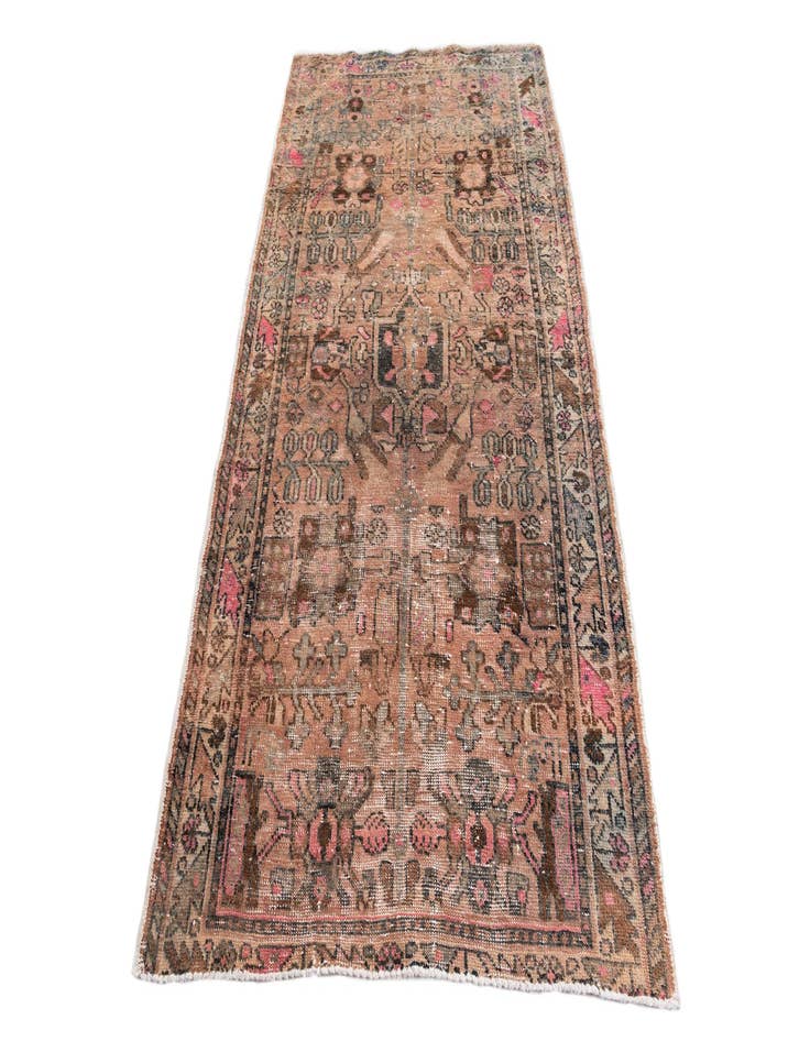 Detail image of  4' 2 x 7' 4  Hand Knotted Ultra Vintage Persian Wool Rug