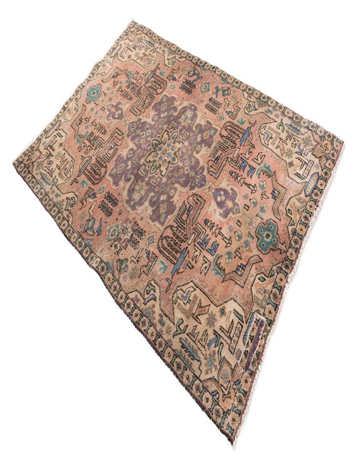 Detail image of  3' 8 x 5' 4  Hand Knotted Ultra Vintage Persian Wool Rug