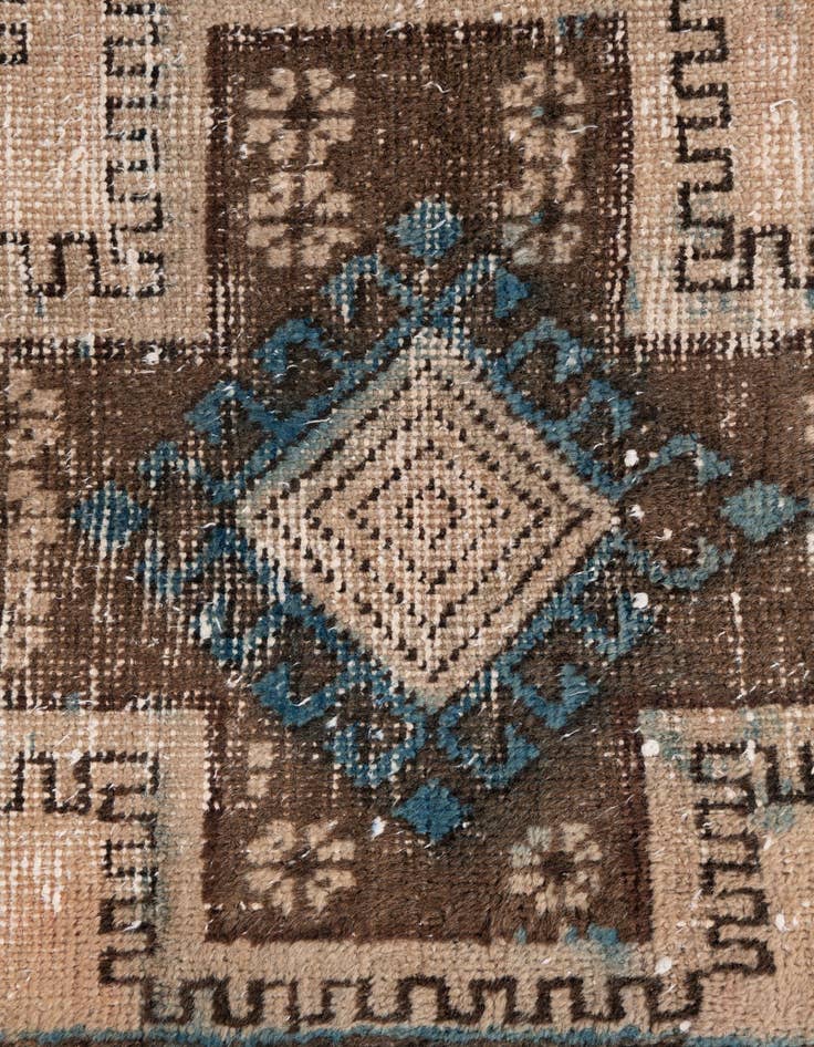 Detail image of  3' 10 x 5'  Hand Knotted Ultra Vintage Persian Wool Rug