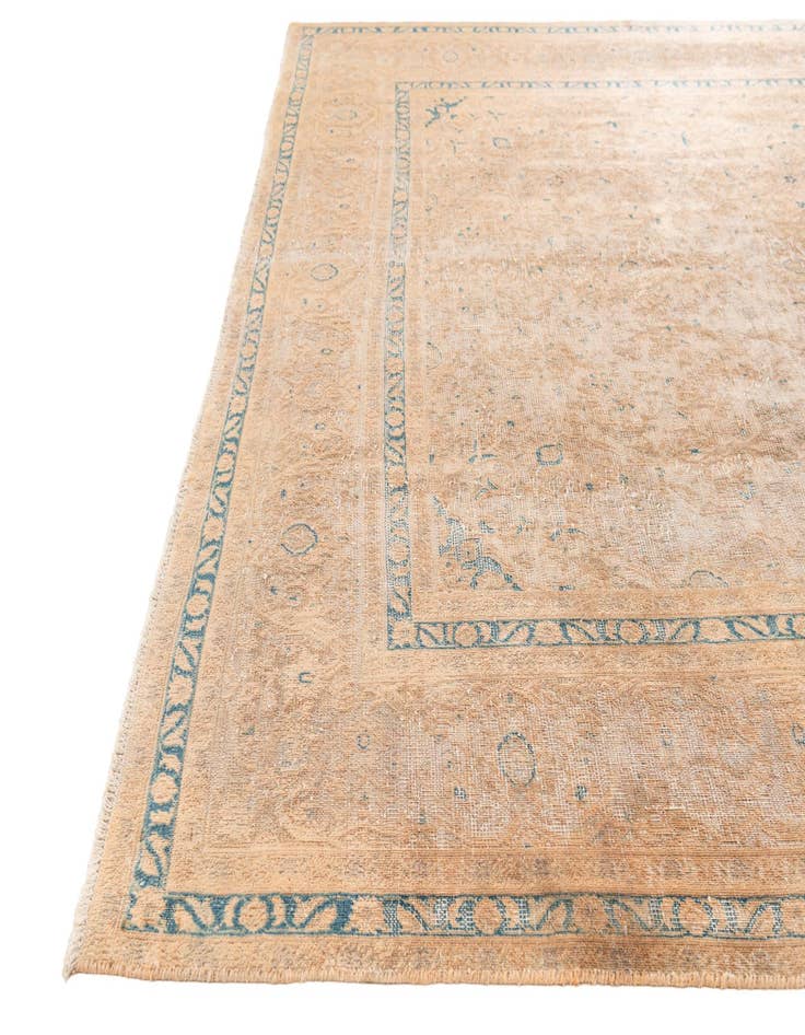 Detail image of  7' 8 x 11' 2  Hand Knotted Ultra Vintage Persian Wool Rug