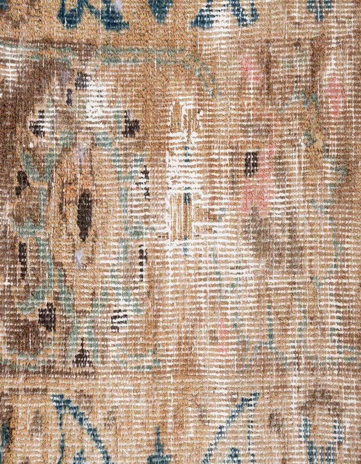 Detail image of  6' 7 x 9' 3  Hand Knotted Ultra Vintage Persian Wool Rug