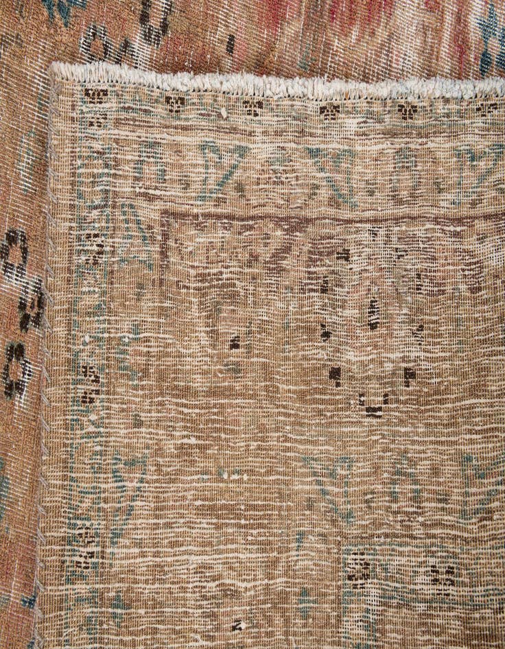 Detail image of  6' 7 x 9' 3  Hand Knotted Ultra Vintage Persian Wool Rug