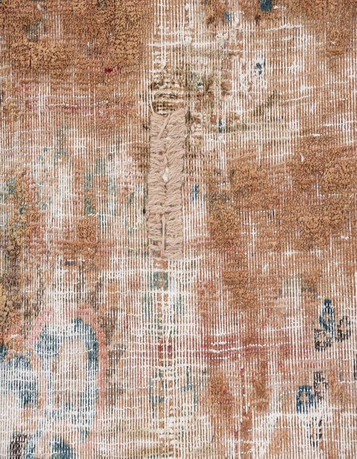 Detail image of  6' 7 x 9' 3  Hand Knotted Ultra Vintage Persian Wool Rug