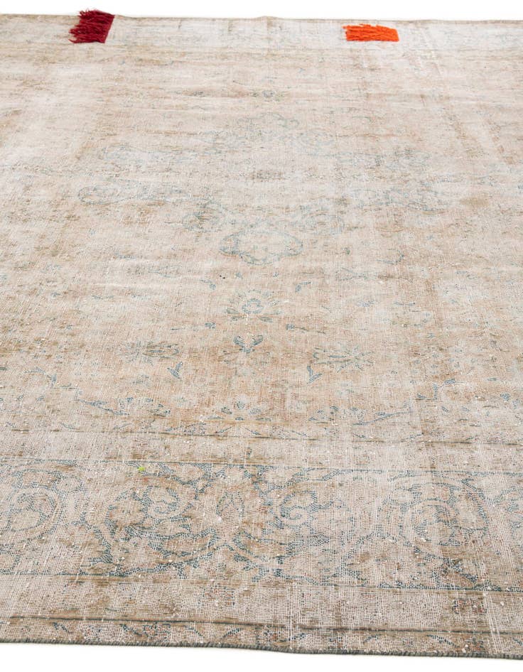 Detail image of  9' 9 x 13' 7  Hand Knotted Ultra Vintage Persian Wool Rug