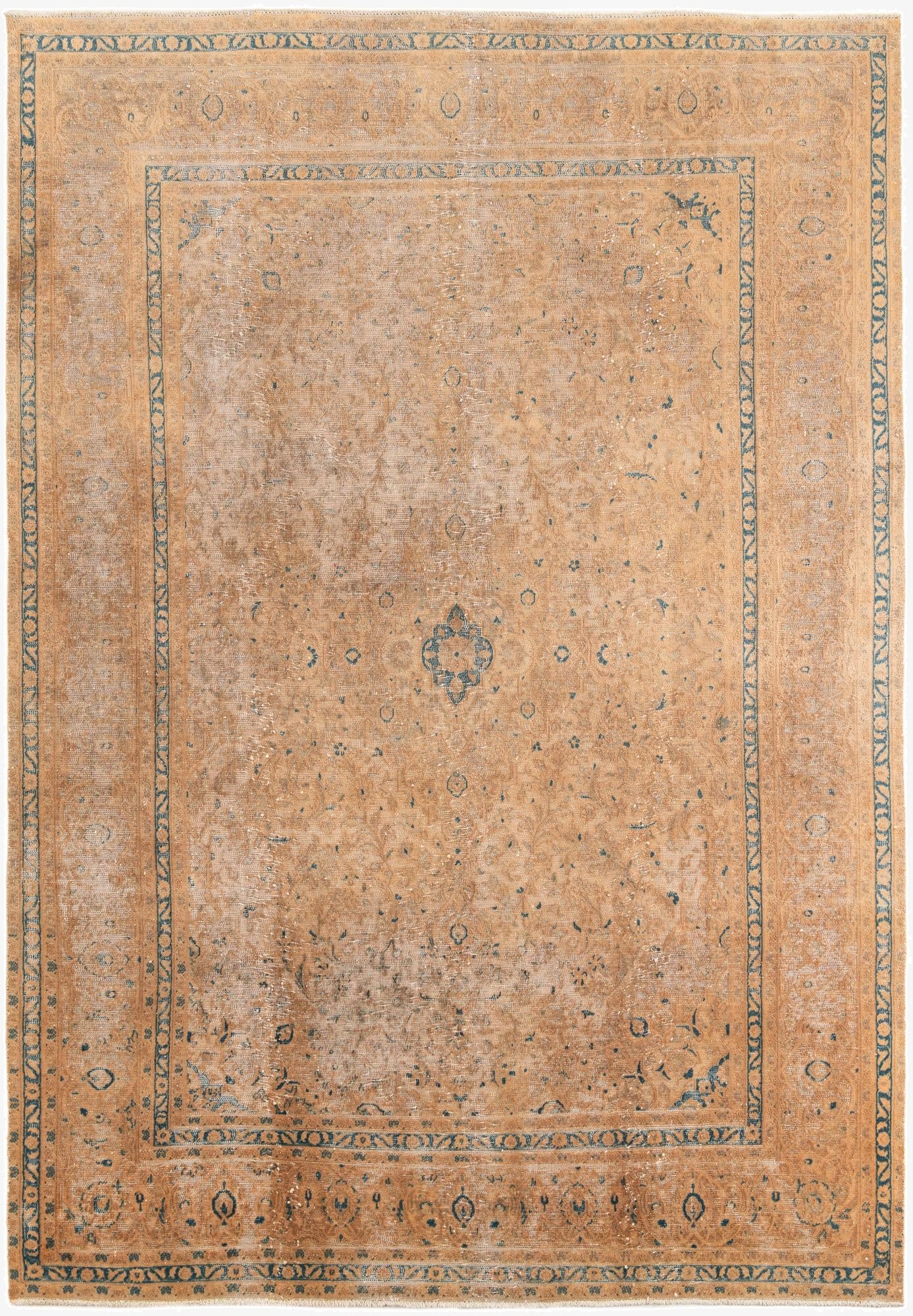  7' 8 x 11' 2  Hand Knotted Ultra Vintage Persian Wool Rug