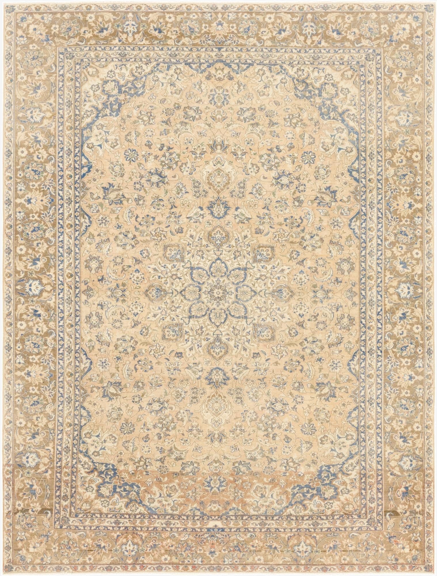  9' 3 x 12' 4  Hand Knotted Ultra Vintage Persian Wool Rug