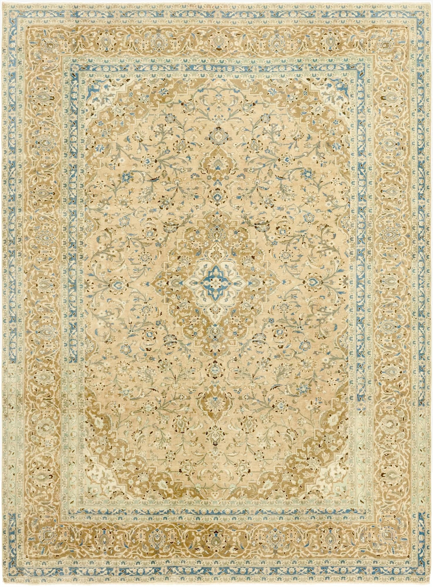  9' 4 x 12' 9  Hand Knotted Ultra Vintage Persian Wool Rug
