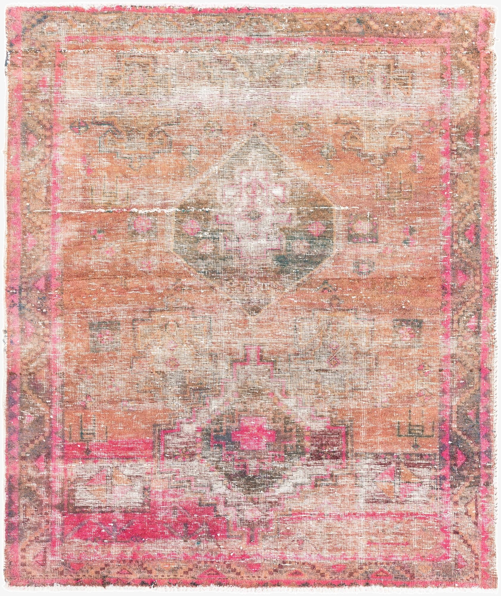  5' x 6'  Hand Knotted Ultra Vintage Persian Wool Rug