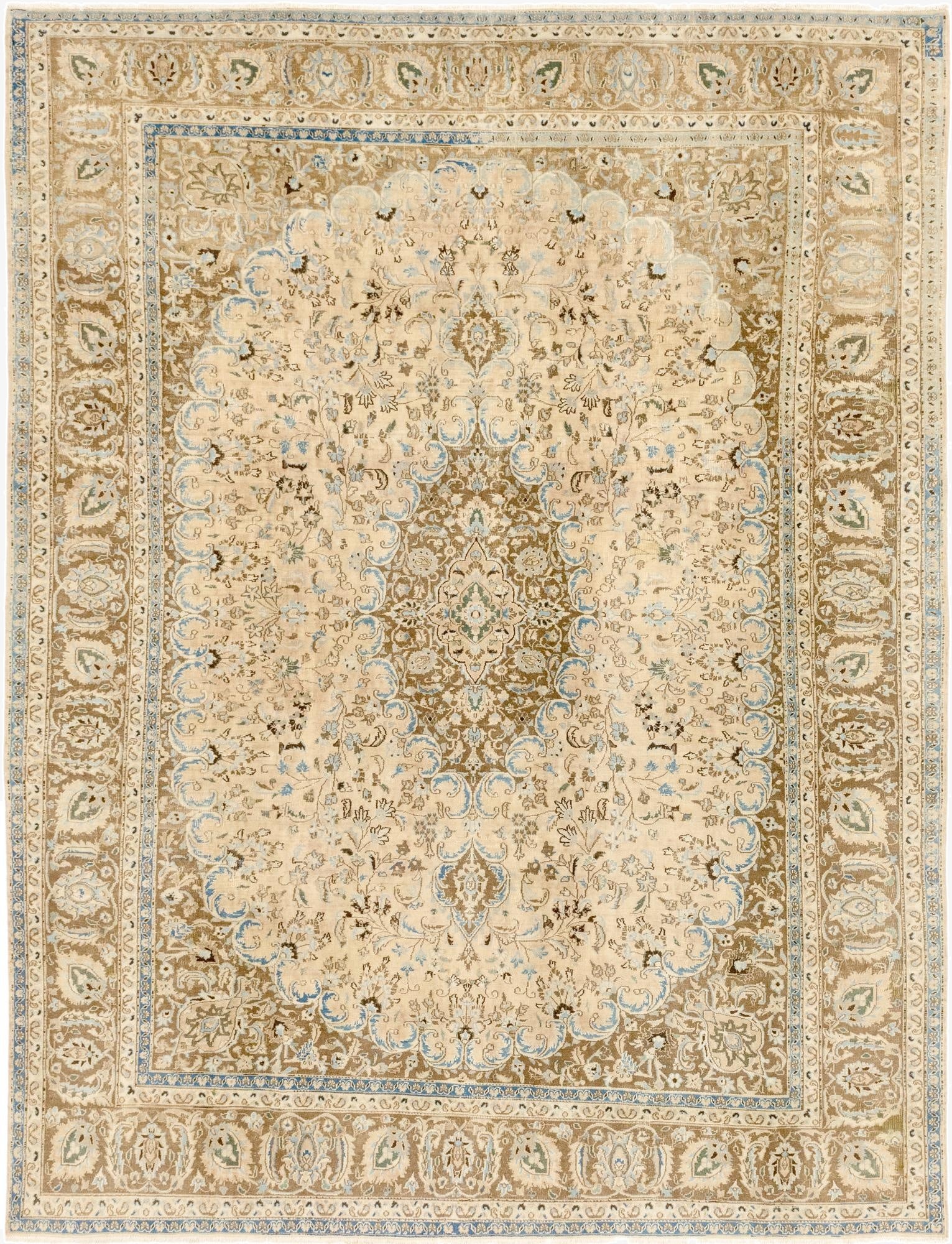  9' 6 x 12' 4  Hand Knotted Ultra Vintage Persian Wool Rug