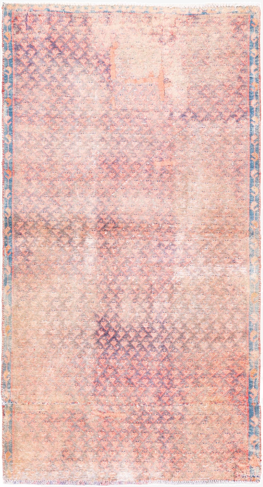  3' 4 x 6' 3  Hand Knotted Ultra Vintage Persian Wool Rug