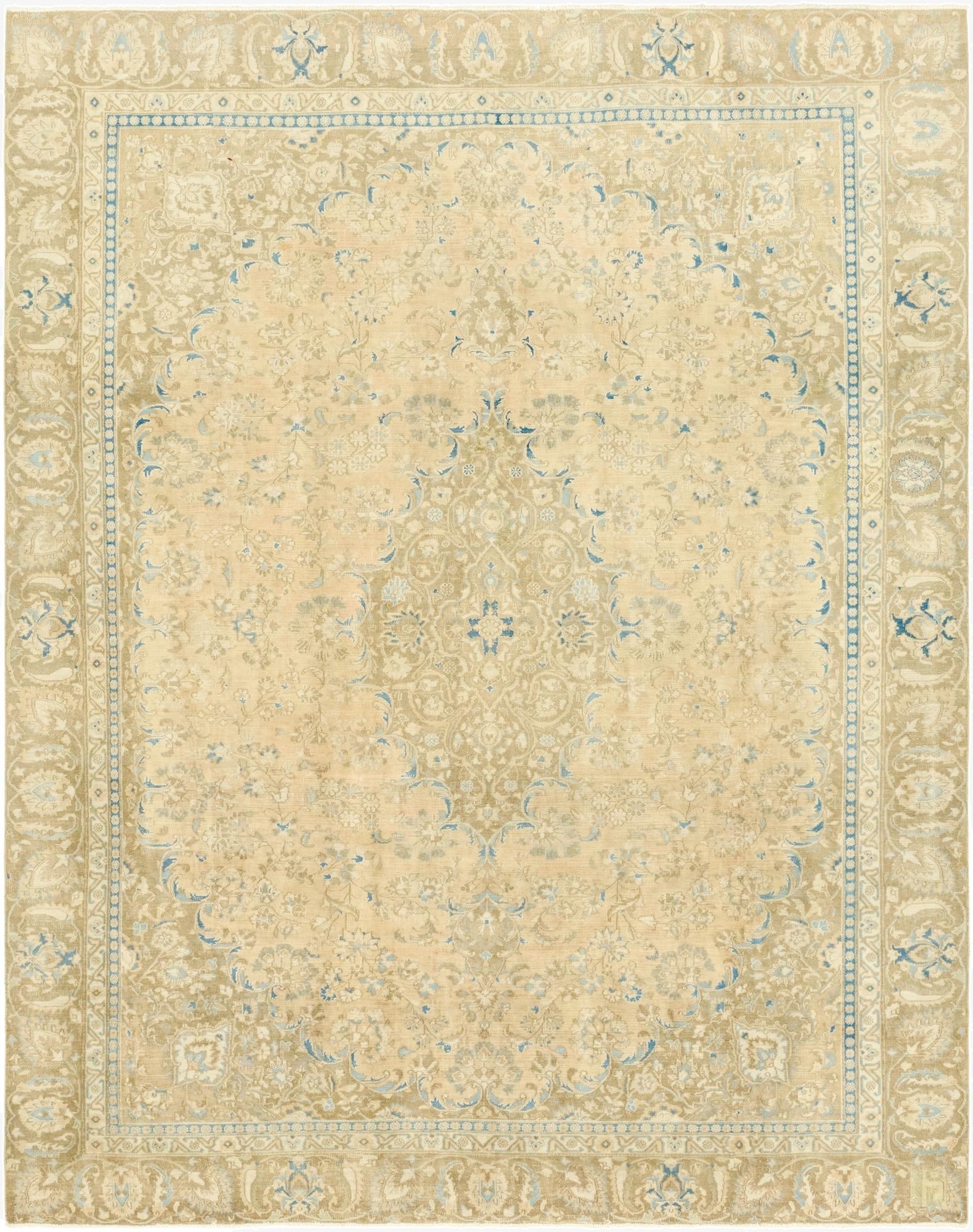  8' 10 x 11' 5  Hand Knotted Ultra Vintage Persian Wool Rug