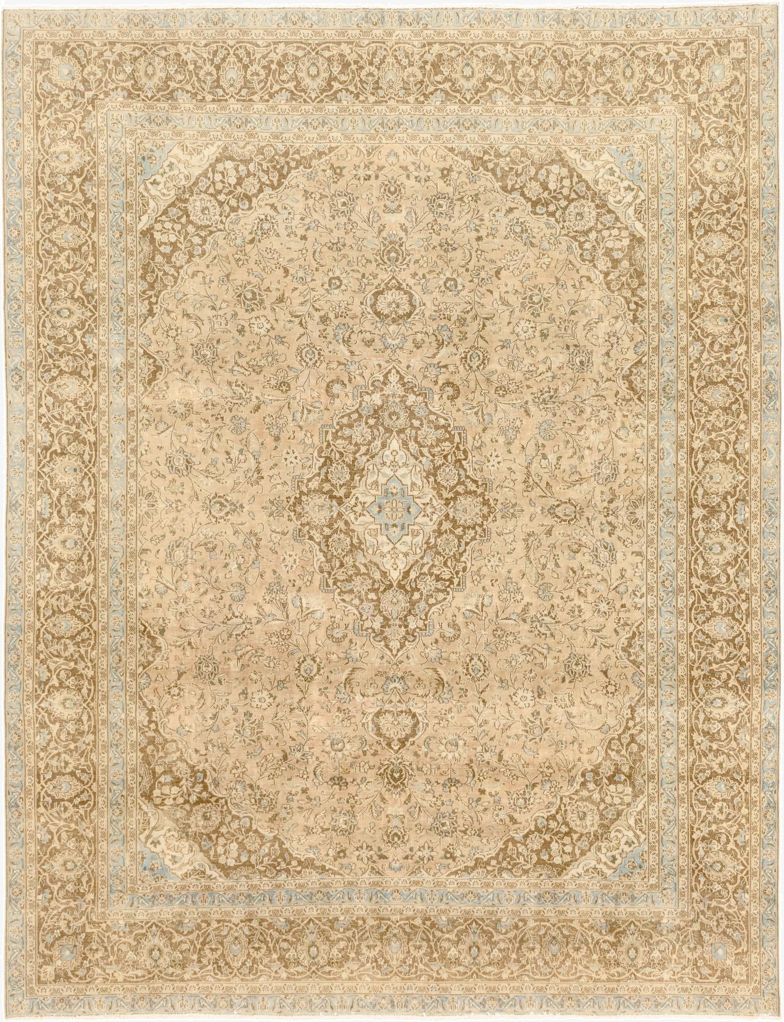  9' 5 x 12' 2  Hand Knotted Ultra Vintage Persian Wool Rug