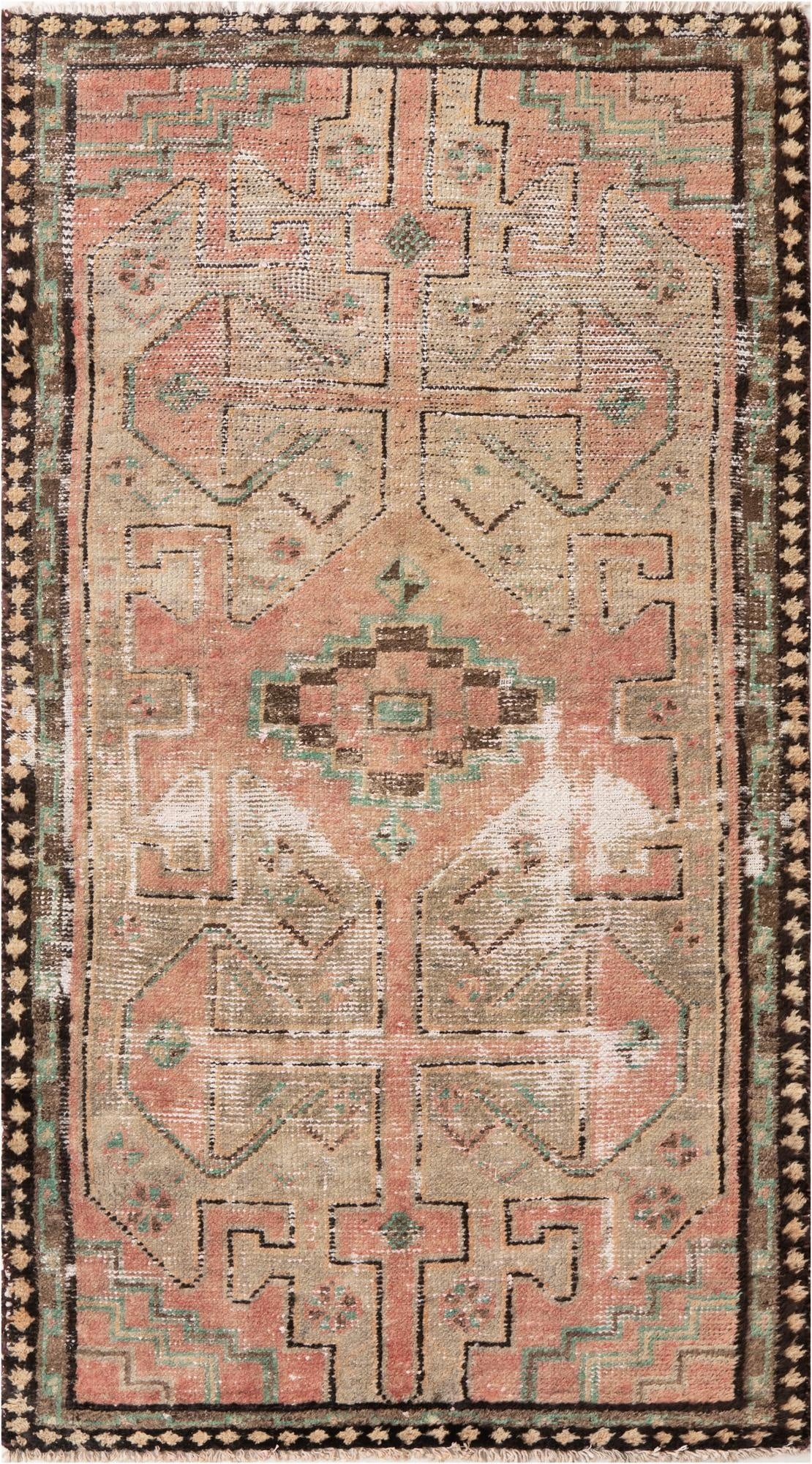  3' 5 x 6'  Hand Knotted Ultra Vintage Persian Wool Rug