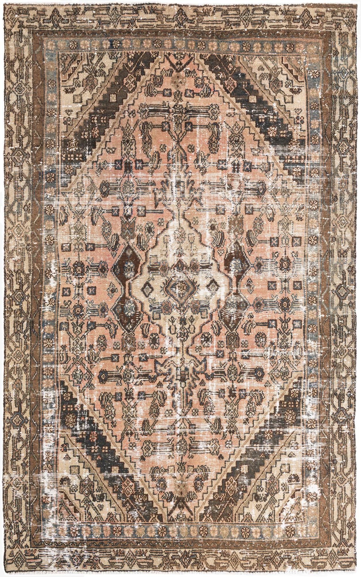  6' 2 x 10'  Hand Knotted Ultra Vintage Persian Wool Rug