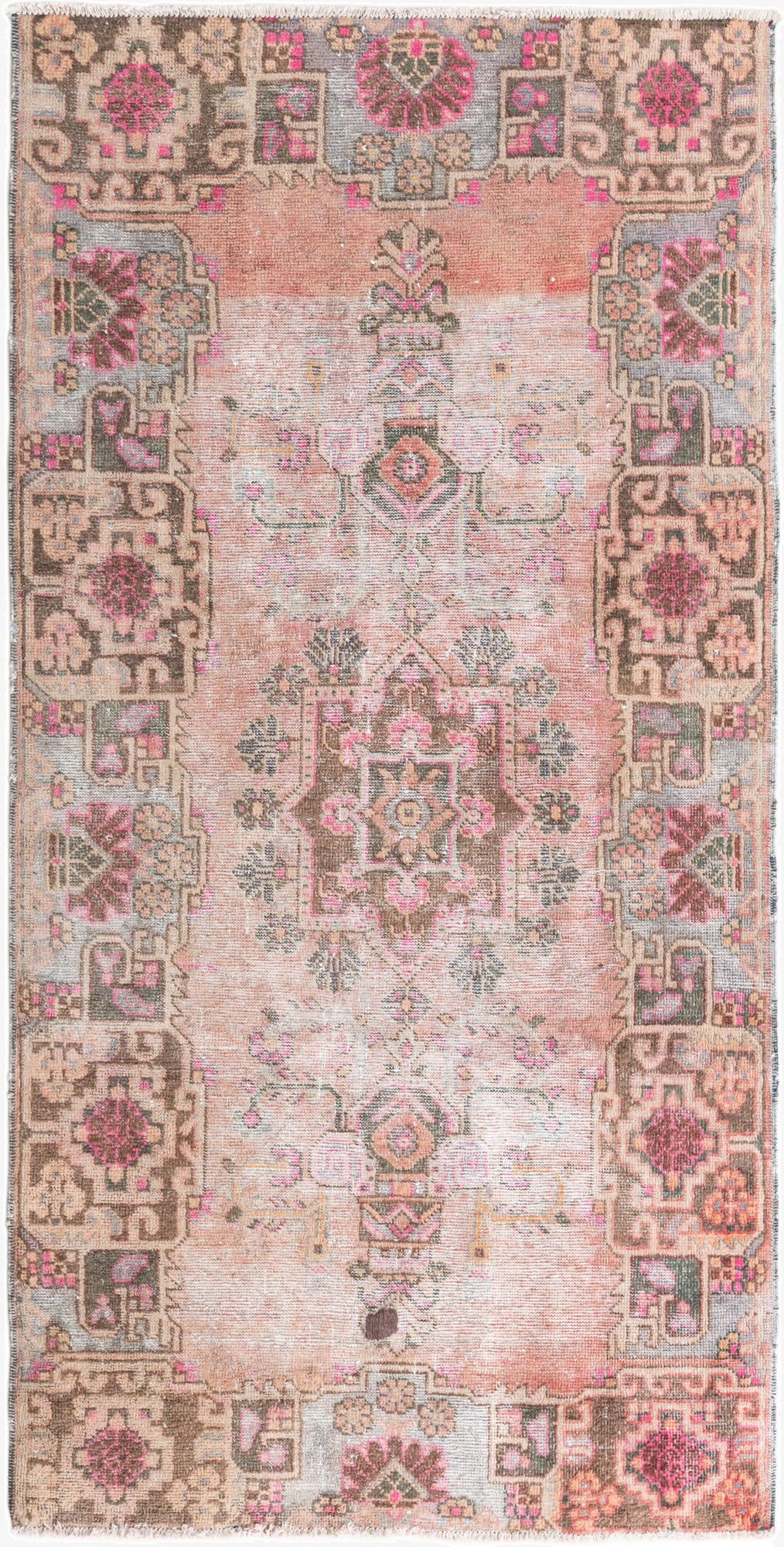  3' 9 x 7' 5  Hand Knotted Ultra Vintage Persian Wool Rug