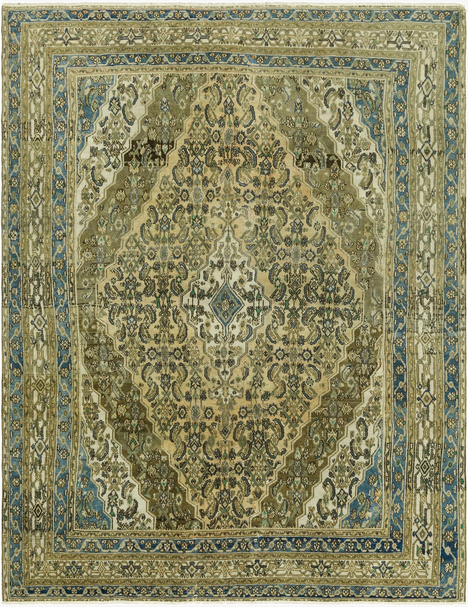  8' 7 x 11' 3  Hand Knotted Ultra Vintage Wool Rug