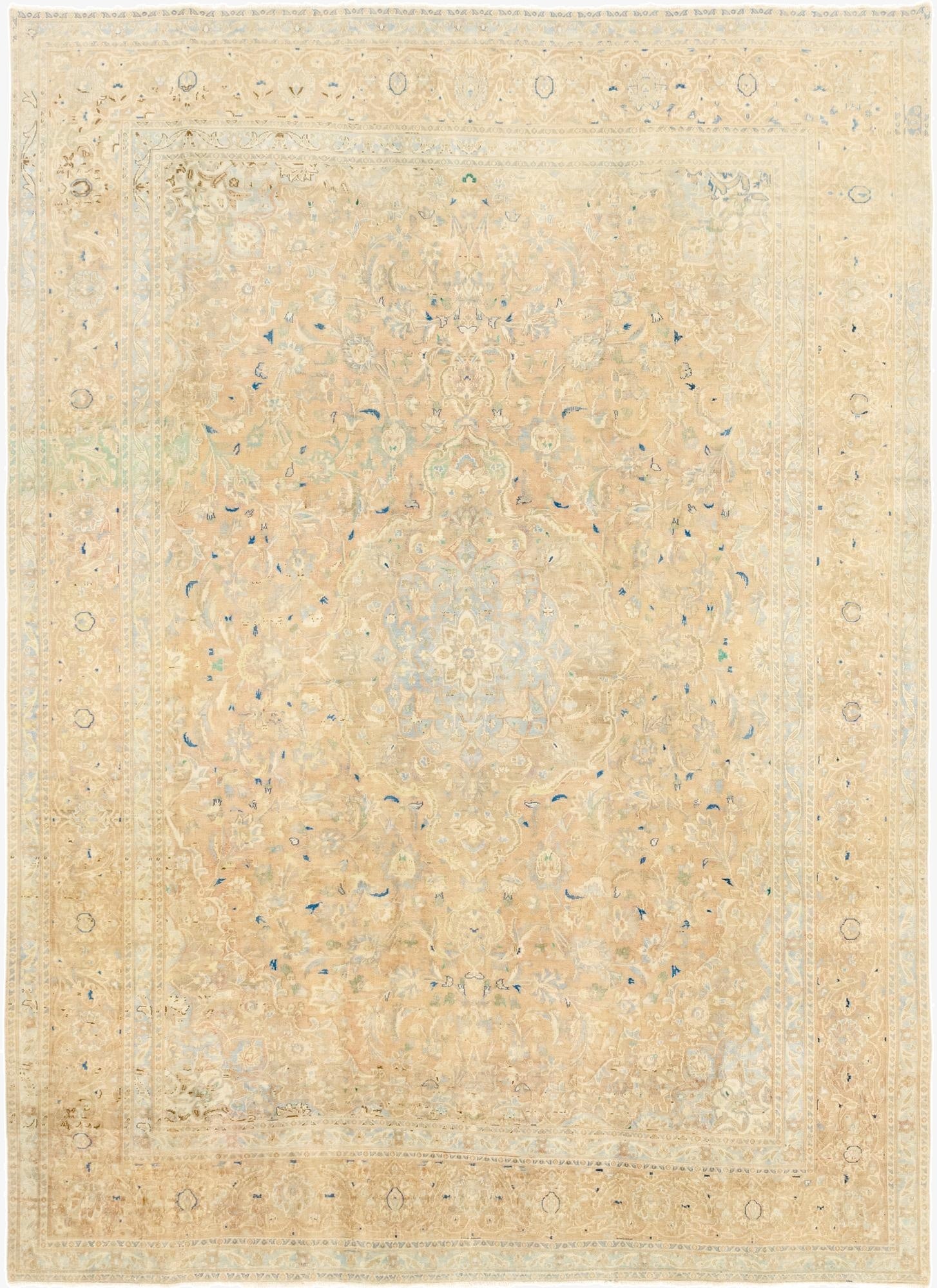  9' x 12' 8  Hand Knotted Ultra Vintage Persian Wool Rug