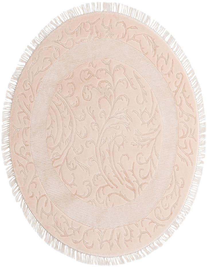  4' 10 x 4' 10  Hand Knotted Darya Wool Round Rug