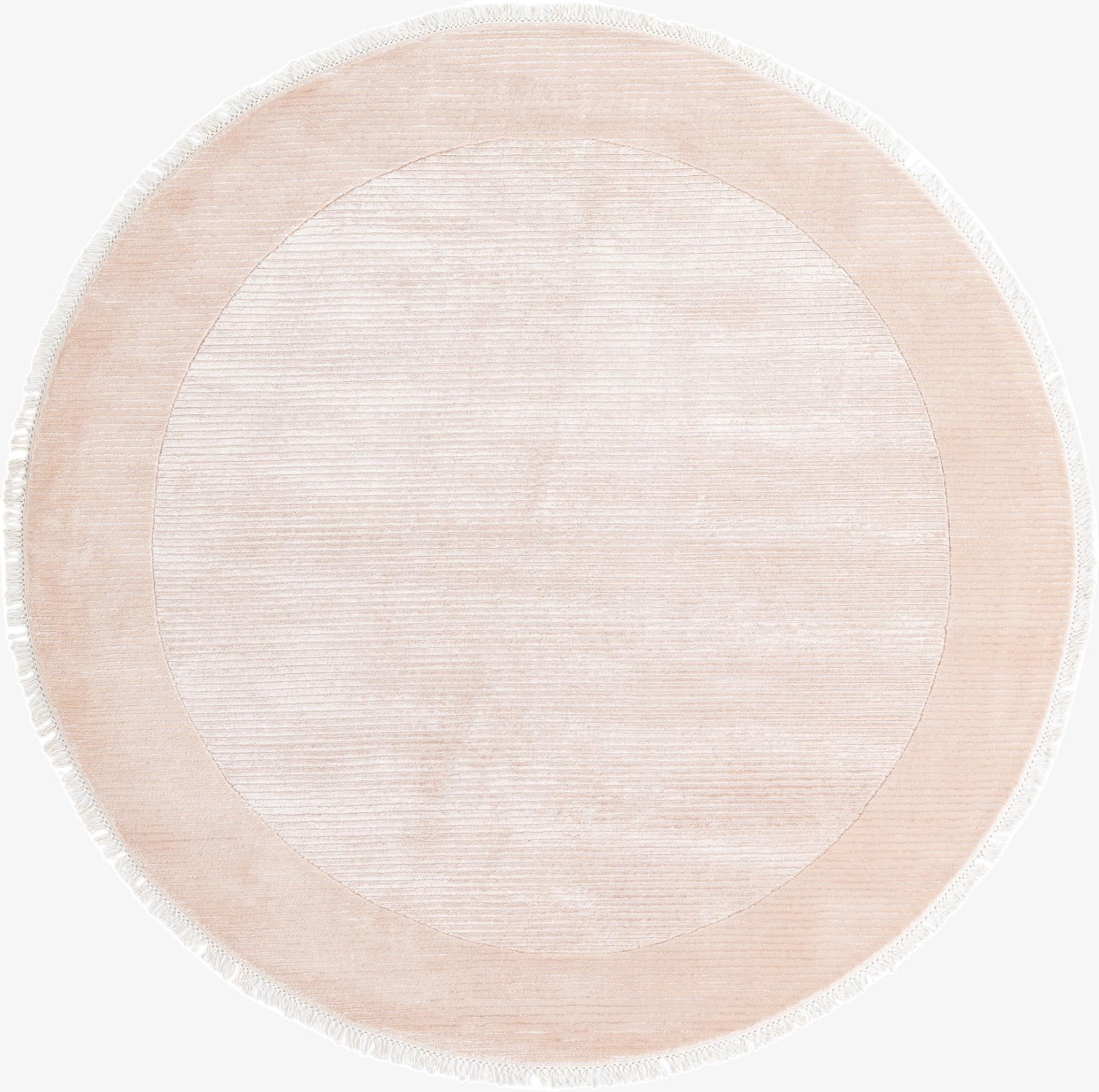  6' 7 x 6' 7  Hand Knotted Darya Wool Round Rug