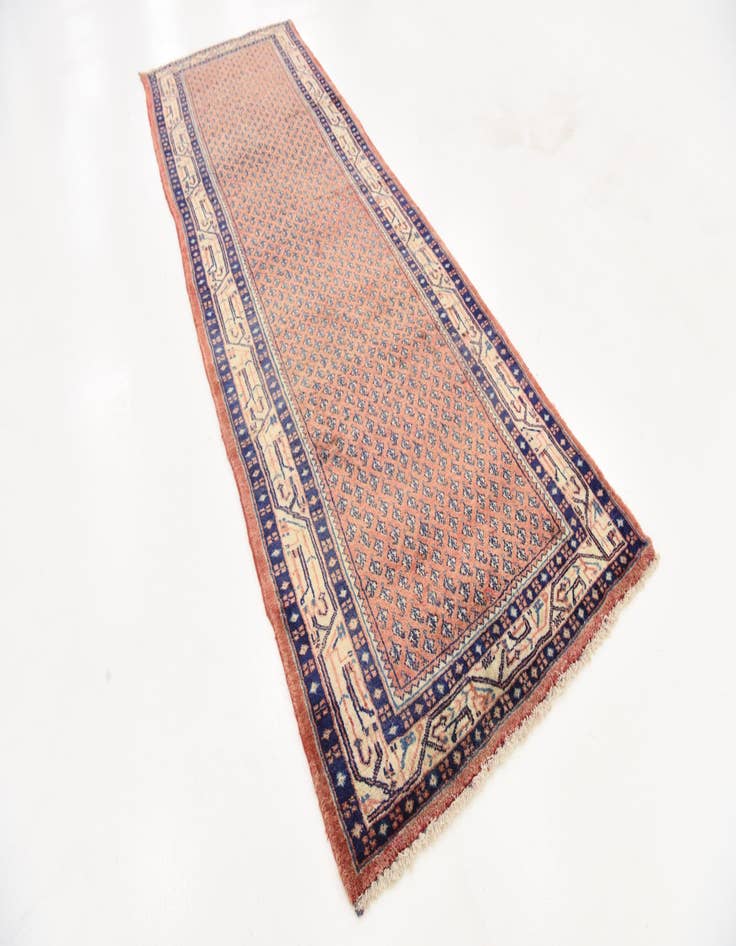 Detail image of  3' 7 x 10' 5  Hand Knotted Botemir Persian Wool Runner Rug