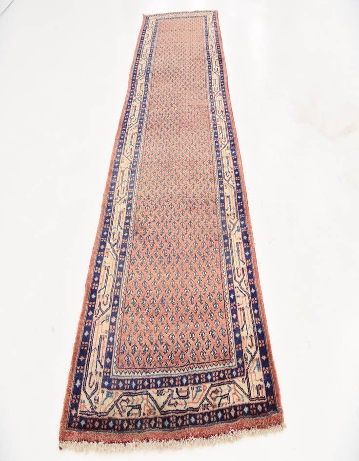 Detail image of  3' 7 x 10' 5  Hand Knotted Botemir Persian Wool Runner Rug