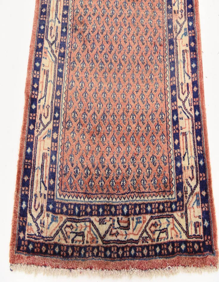 Detail image of  3' 7 x 10' 5  Hand Knotted Botemir Persian Wool Runner Rug