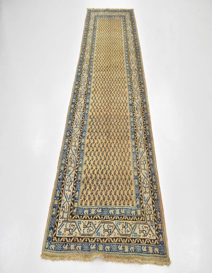 Detail image of  3' 6 x 10' 4  Hand Knotted Botemir Persian Wool Runner Rug