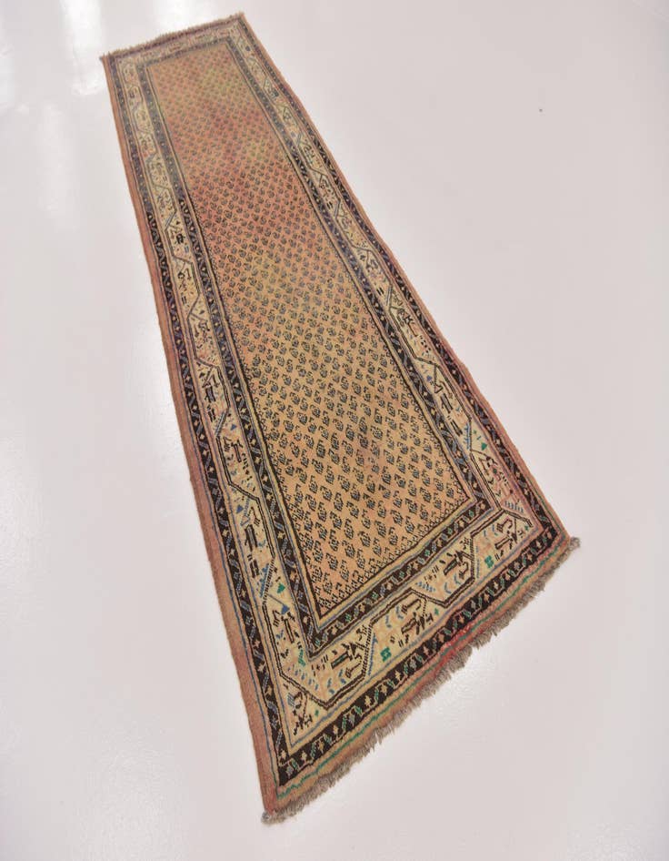 Detail image of  3' 5 x 10' 2  Hand Knotted Botemir Persian Wool Runner Rug