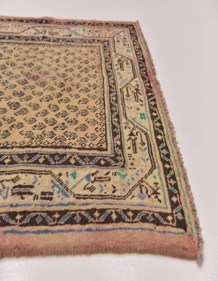 Detail image of  3' 5 x 10' 2  Hand Knotted Botemir Persian Wool Runner Rug