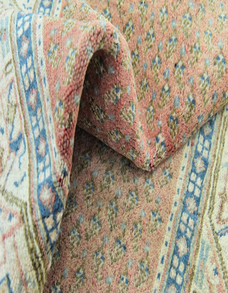 Detail image of  3' 8 x 10'  Hand Knotted Botemir Persian Wool Runner Rug