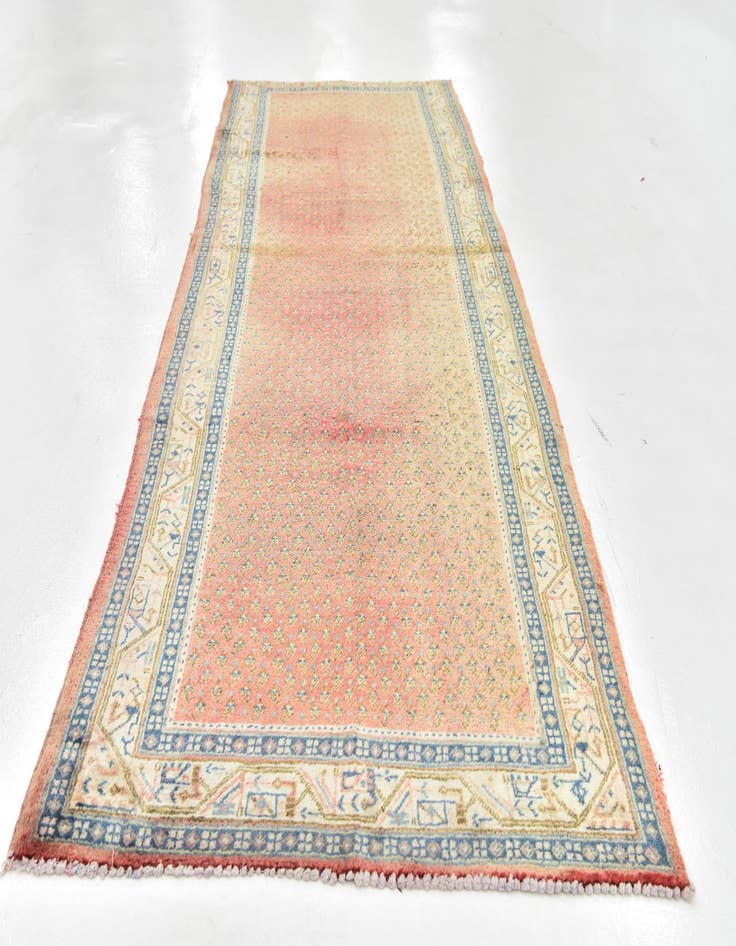 Detail image of  3' 8 x 10'  Hand Knotted Botemir Persian Wool Runner Rug