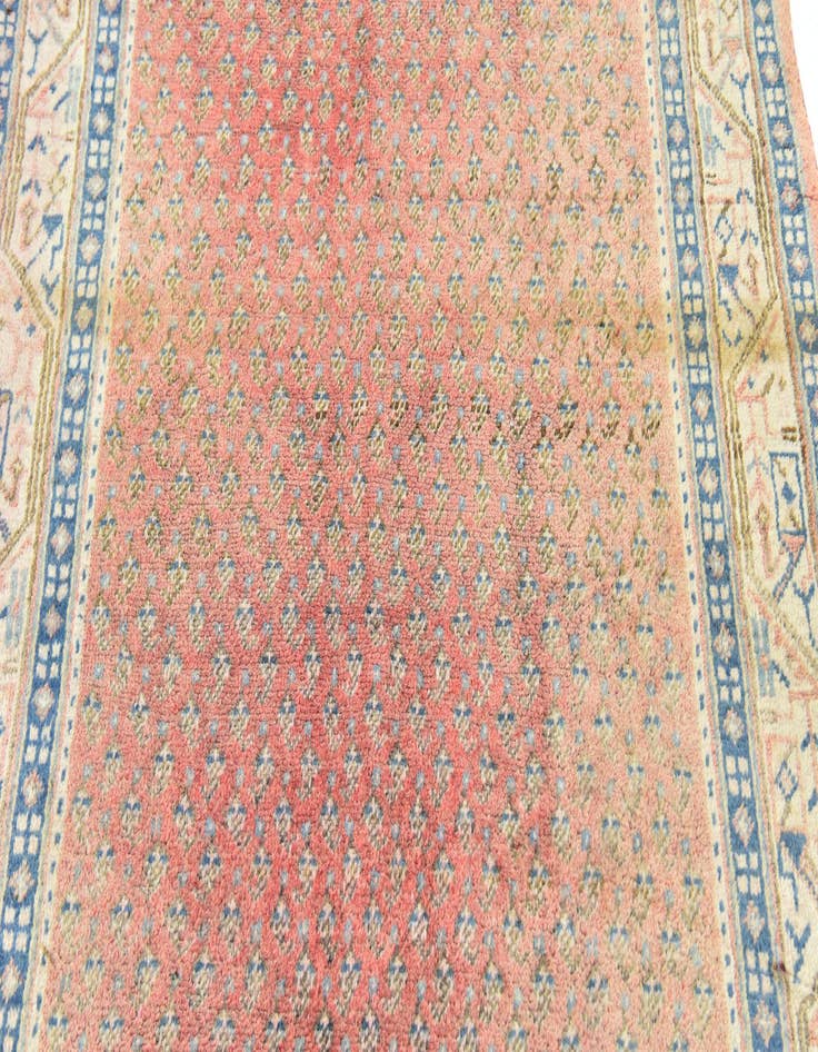 Detail image of  3' 8 x 10'  Hand Knotted Botemir Persian Wool Runner Rug