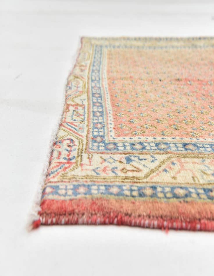 Detail image of  3' 8 x 10'  Hand Knotted Botemir Persian Wool Runner Rug