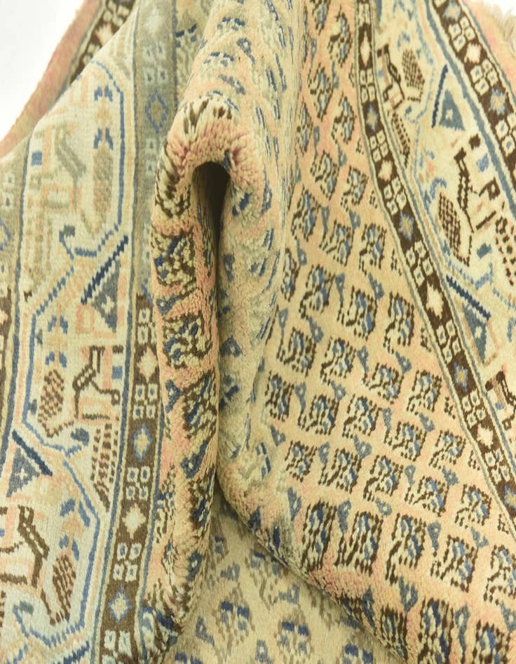 Detail image of  4' 7 x 10' 10  Hand Knotted Botemir Persian Wool Runner Rug