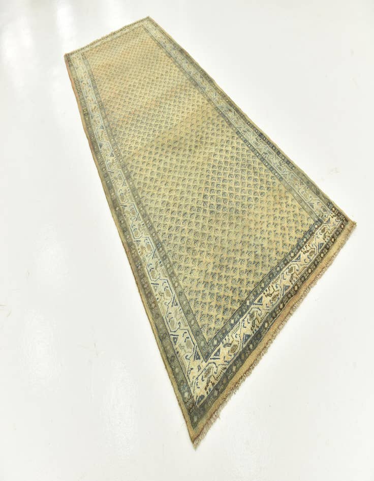 Detail image of  4' 7 x 10' 10  Hand Knotted Botemir Persian Wool Runner Rug