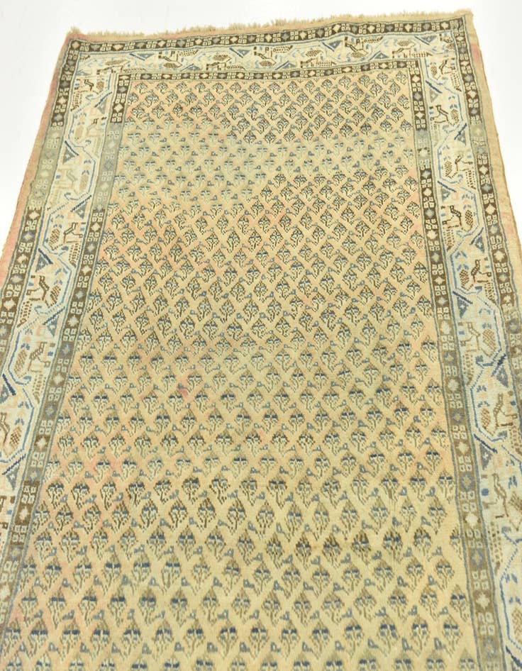 Detail image of  4' 7 x 10' 10  Hand Knotted Botemir Persian Wool Runner Rug