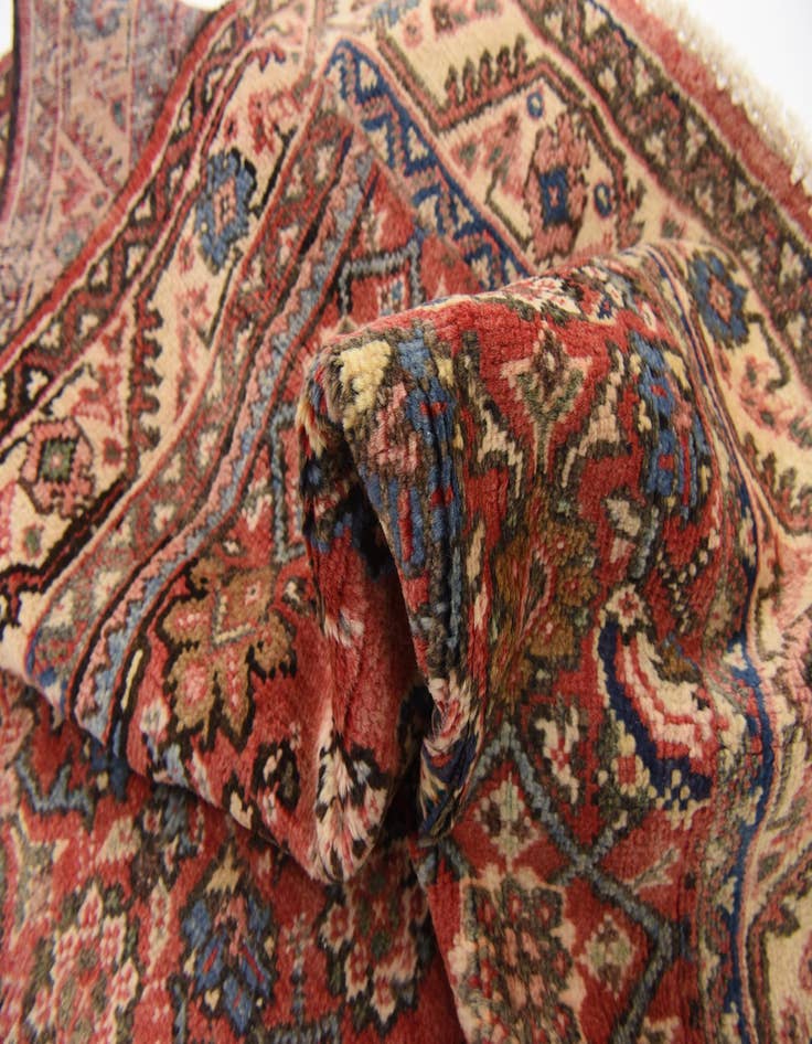 Detail image of  3' 10 x 9' 9  Hand Knotted Farahan Persian Wool Runner Rug